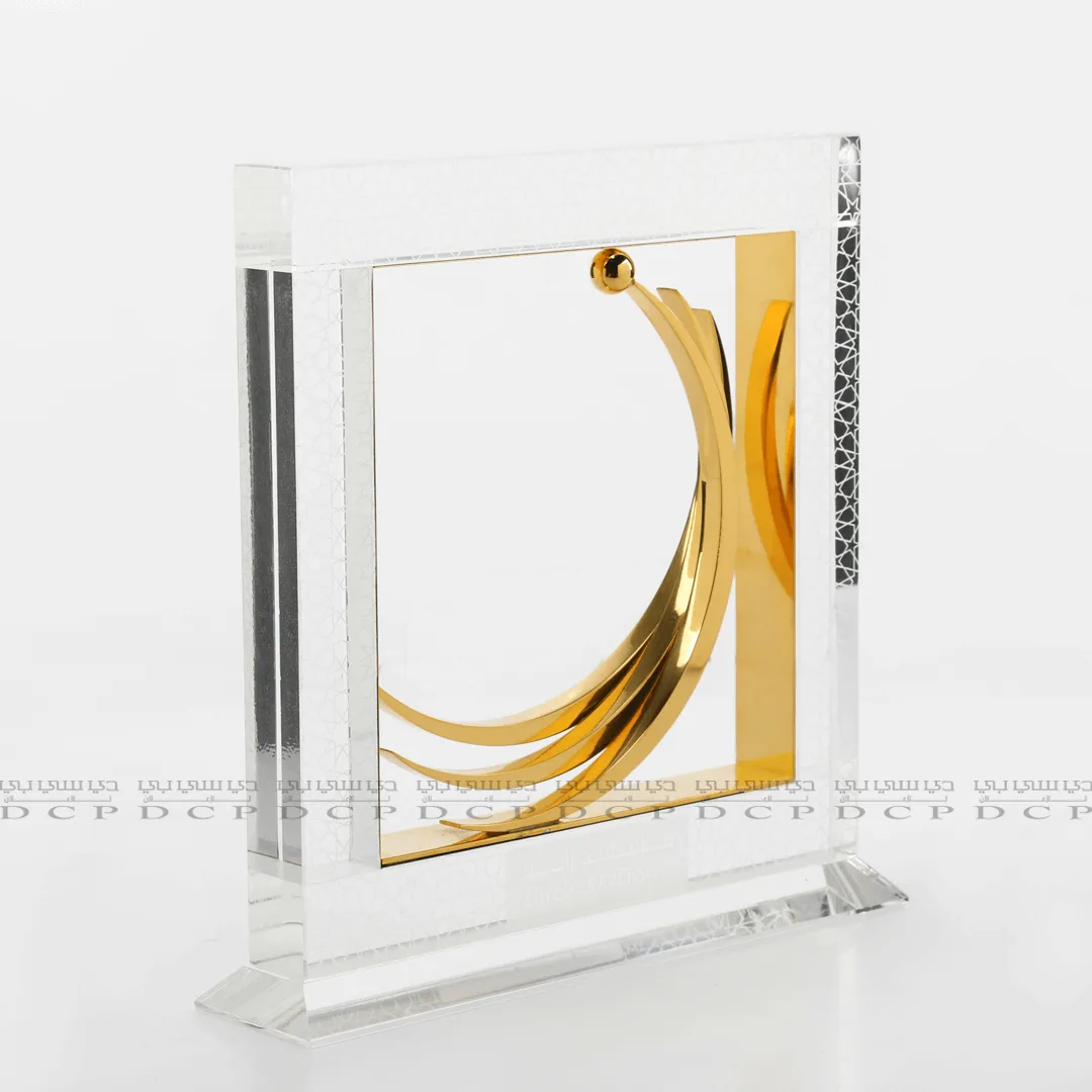 Elegant Crystal and Glass Trophy