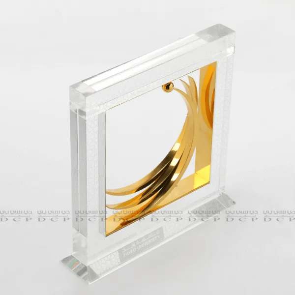 Elegant Crystal and Glass Trophy