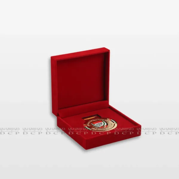 Close-up of the premium velvet texture on the Velvet Gift Box with Custom Design, showcasing its elegance and craftsmanship