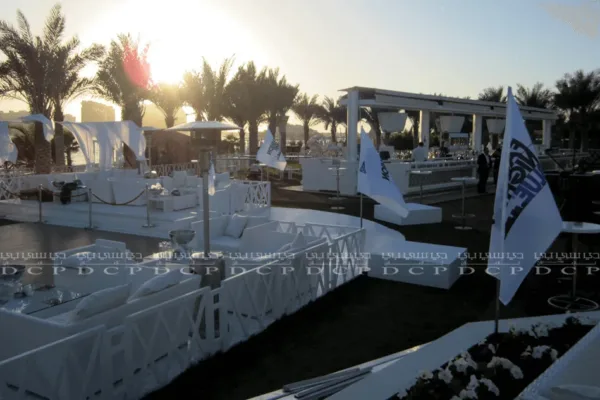 Personalized Flag with Custom Branding with vibrant logo and text, displayed outdoors on a sturdy pole