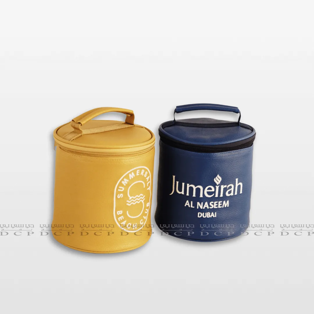 Full view of a custom cooler bag with an insulated interior, perfect for keeping food and drinks fresh