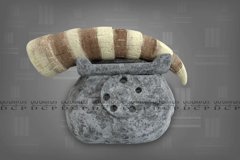 3D Gypsum Retro Phone Model showcasing a vintage telephone design with intricate details in smooth gypsum finish