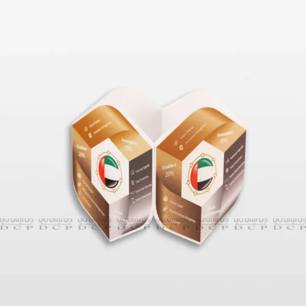 Full view of a White Acrylic Sign with UV Printing, showcasing vibrant designs on a sleek white acrylic surface